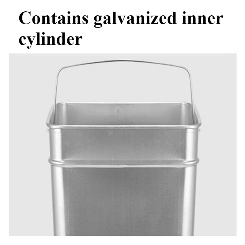 12L Stainless Steel Vertical Trash Can – Hotel & Lobby Bin Stainless Waste Bin Babs