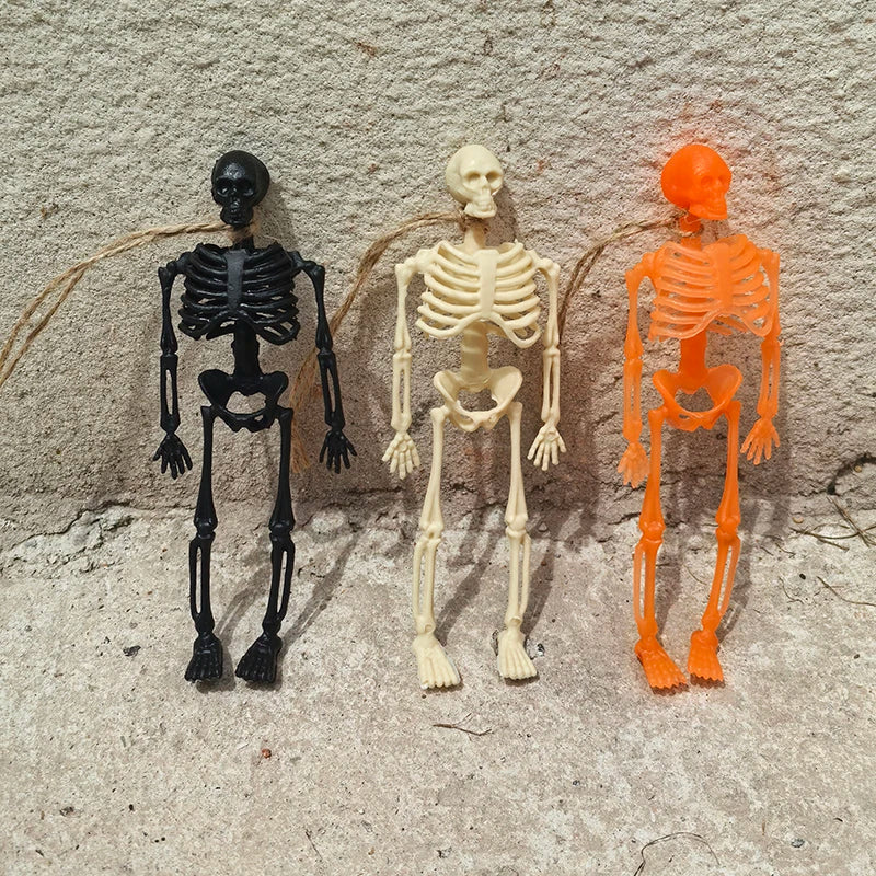 6pcs Halloween Hanging Skeleton Skull Props – Party Décor Set Halloween Skeleton Decor Babs