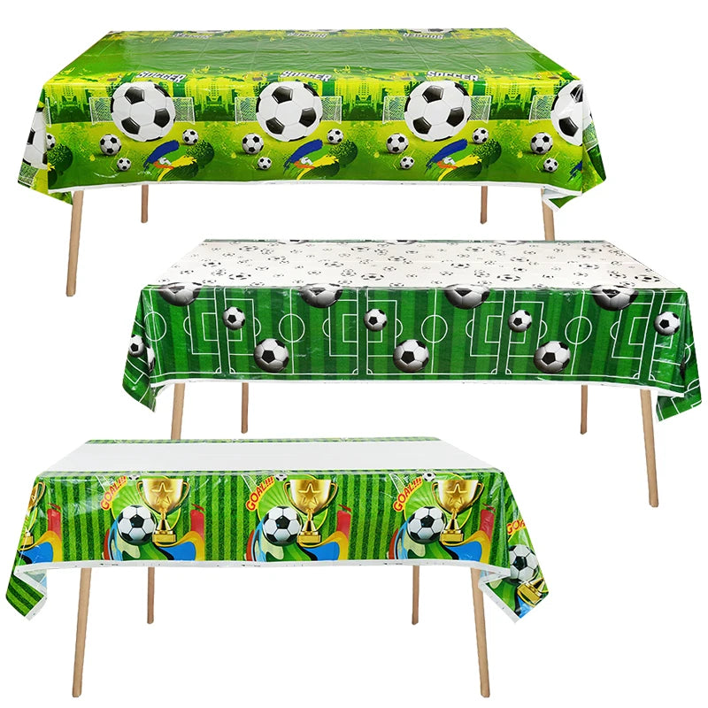 Soccer Party Disposable Tablecloth | Football Birthday Table Cover Disposable Tablecloth Babs