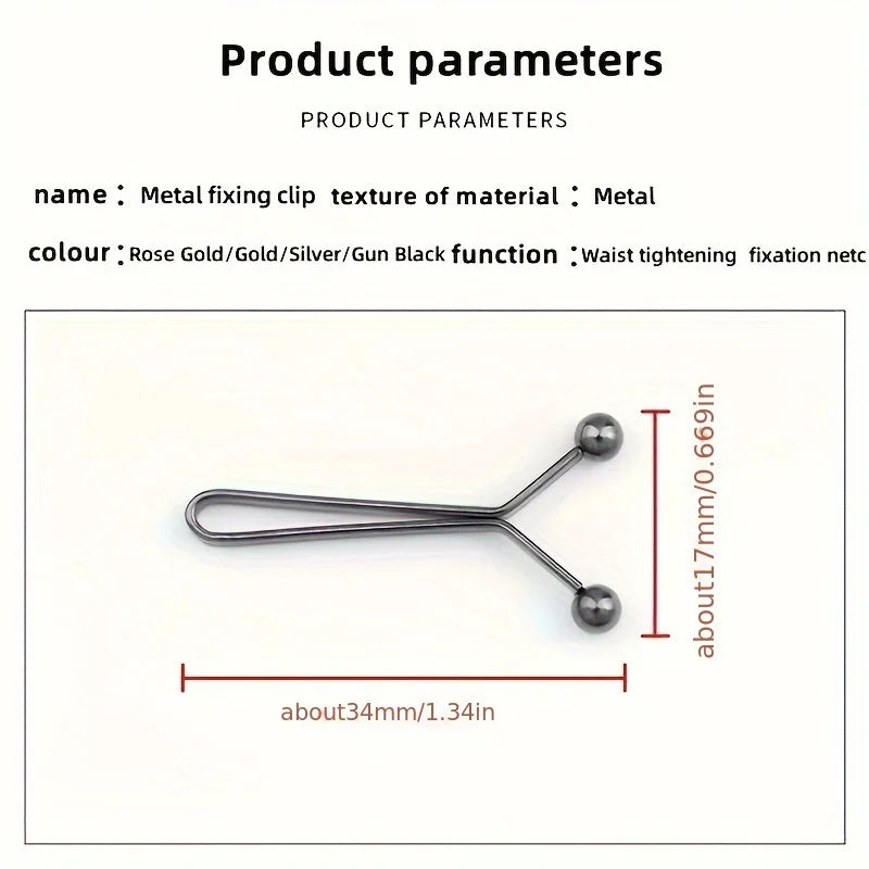 4pcs Invisible Waist Tightening Metal Clips for Jeans & Clothes Waist Adjustment Clips Babs