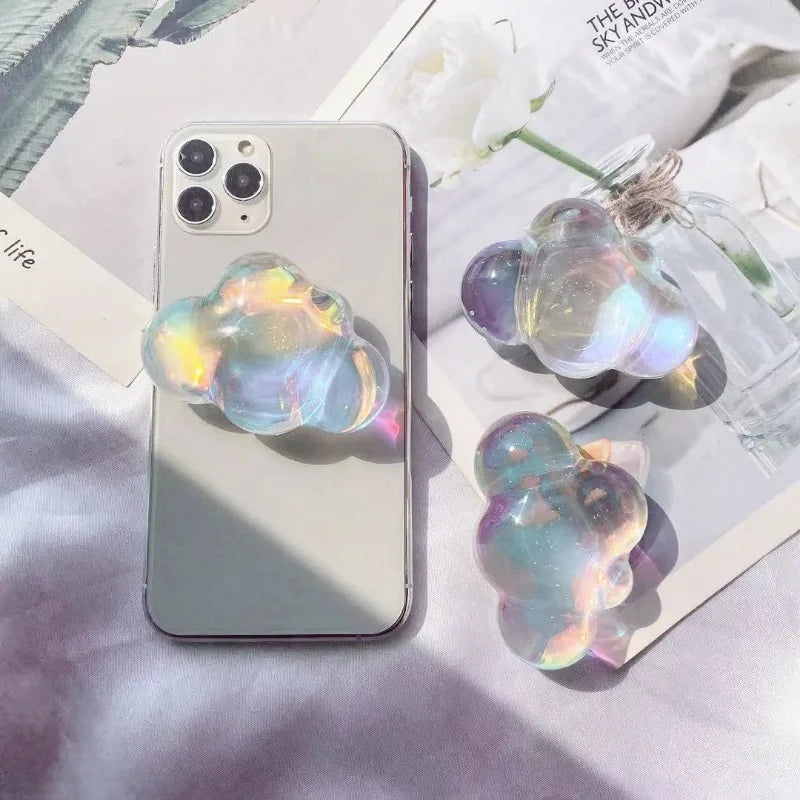 3D Laser Cloud Foldable Magnetic Phone Finger Grip Holder Phone Finger Grip Babs
