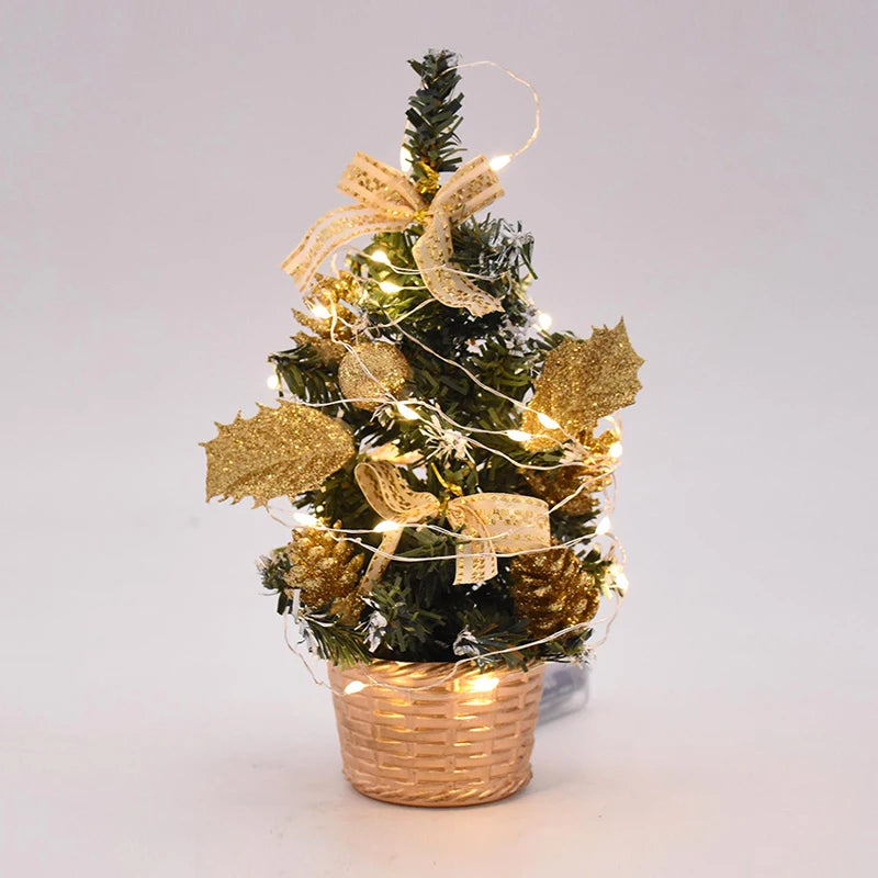 Mini Artificial Christmas Tree with LED Light Balls – Table Decor Tabletop Christmas Tree Babs