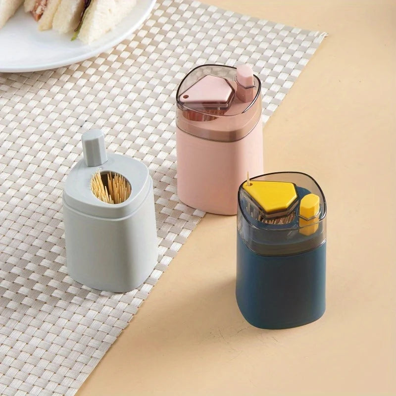 2-Pack Auto Pop-Up Toothpick Dispenser Box – Portable Toothpick Dispenser Babs