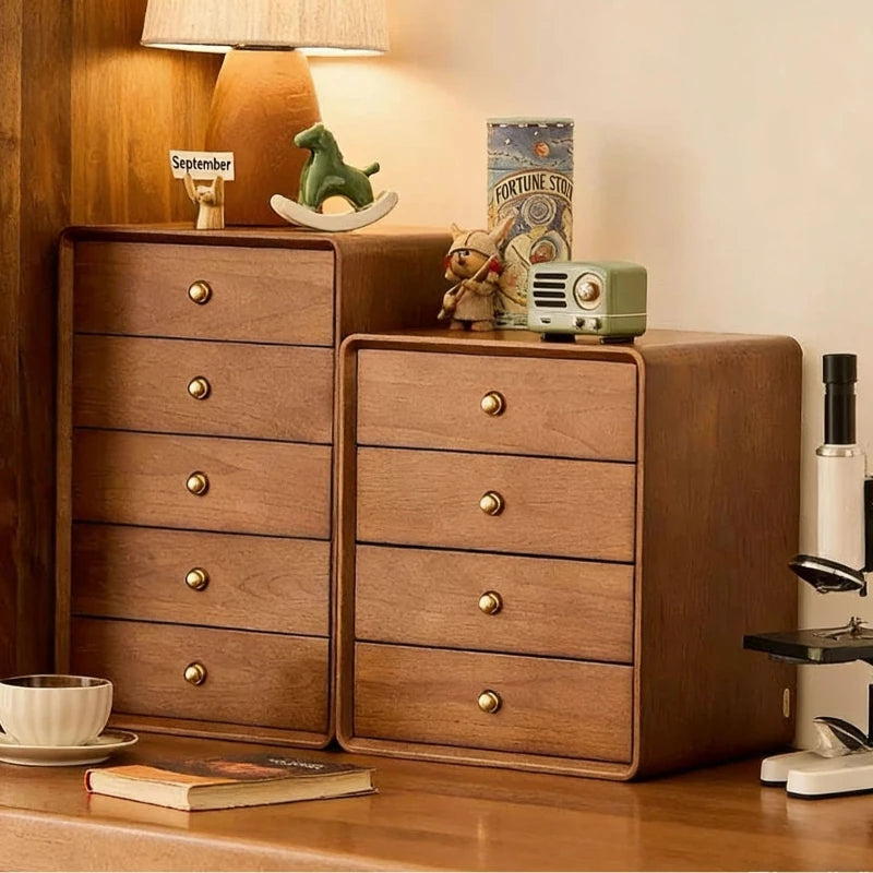 Solid Wood Retro Jewelry & Desktop Storage Box Organizer Wood Storage Organizer Babs