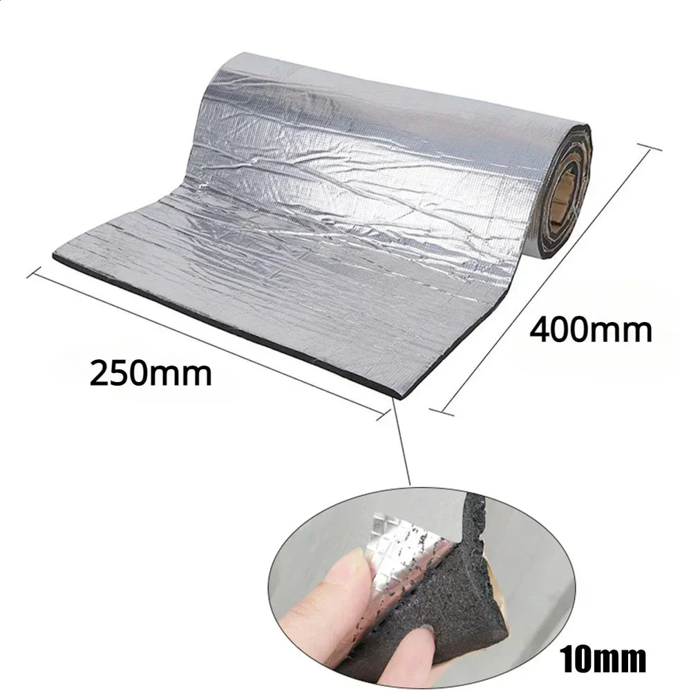 Car Hood Heat Shield & Sound Deadening Mat – Aluminum Foil Car Insulation Mat Babs 250x400x10mm-S
