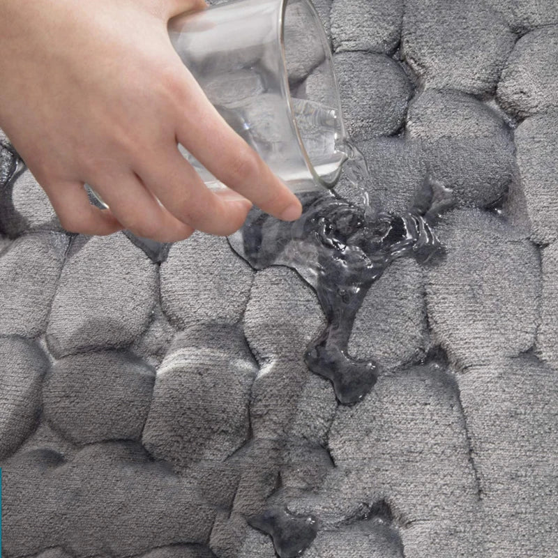 Cobblestone Memory Foam Bath Mat – Non-Slip Bathroom Rug Memory Foam Bath Mat Babs