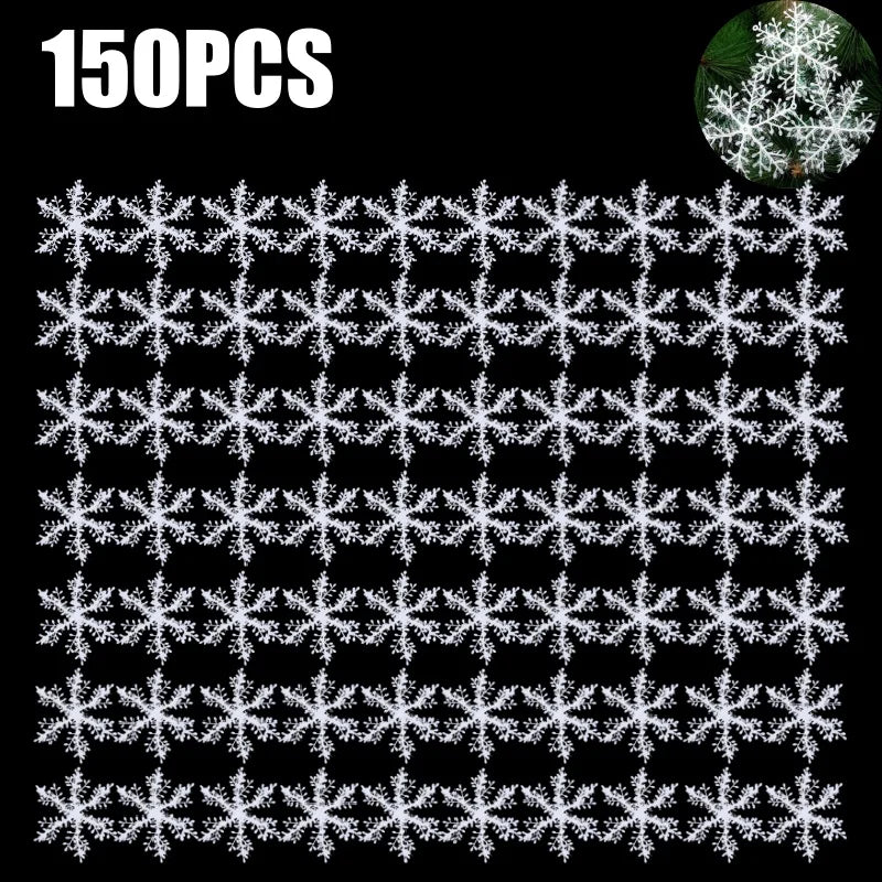 Plastic Snowflake Ornaments – Christmas Tree & Winter Decor Christmas Ornaments Babs 50Bag 18cm