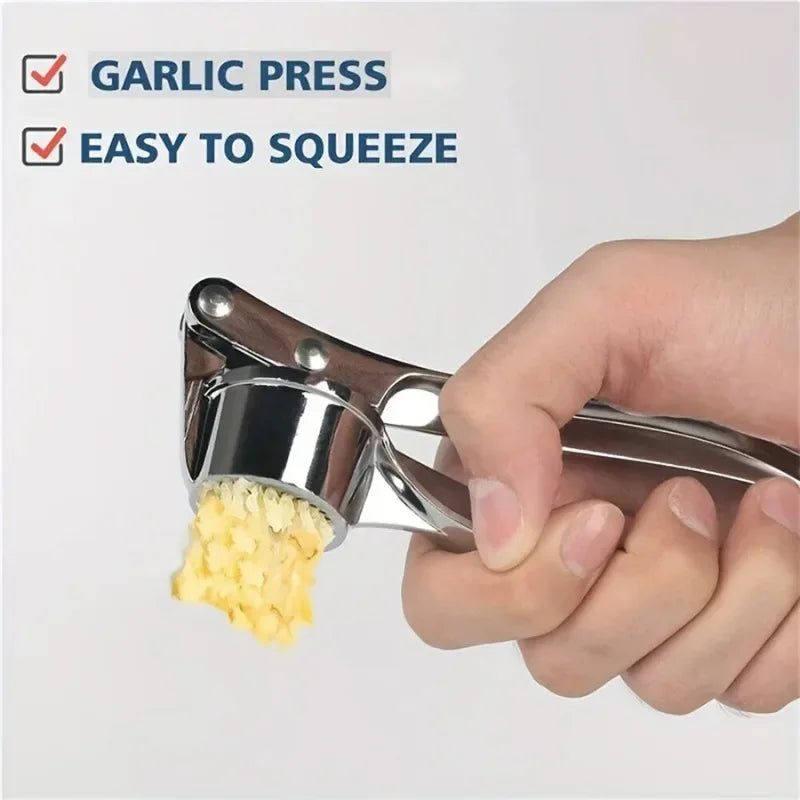Heavy Duty Aluminum Garlic Press Multi-Tool 18cm – Restaurant Grade Garlic Press Tool Babs