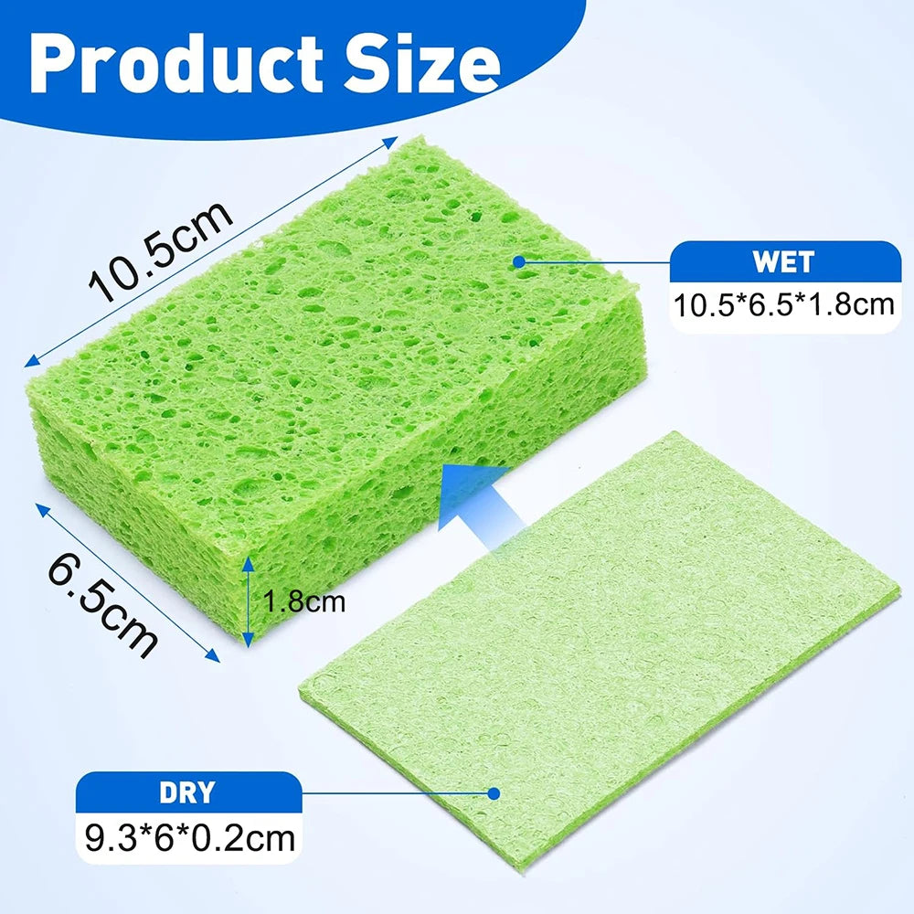 Compressed Cellulose Pop-Up Sponges – Non-Scratch Kitchen Scrubber Kitchen Cleaning Sponge Babs
