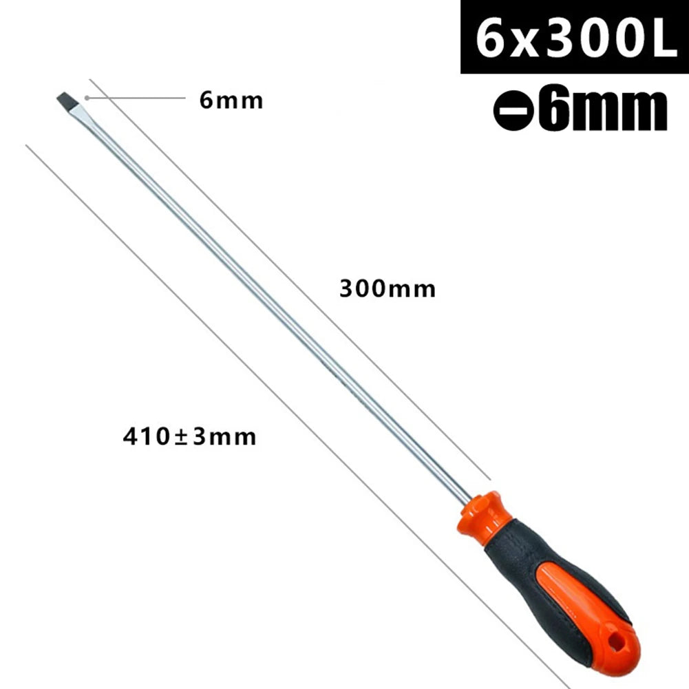 DAZZLEEX 12-Inch Extra Long Magnetic Screwdriver Set Extended Screwdriver Babs Slotted