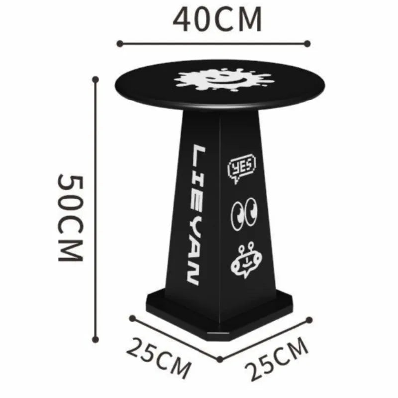 Modern Round Metal Side Table | Minimalist Living Room Coffee Table Round Side Table Babs Black