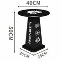 Modern Round Metal Side Table | Minimalist Living Room Coffee Table Round Side Table Babs Black