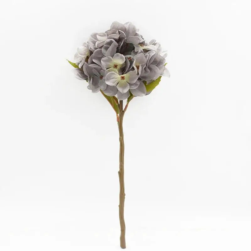 Vintage Silk Hydrangea Artificial Flowers for Home & Wedding Decor Artificial Silk Flowers Babs Silver 1pieces
