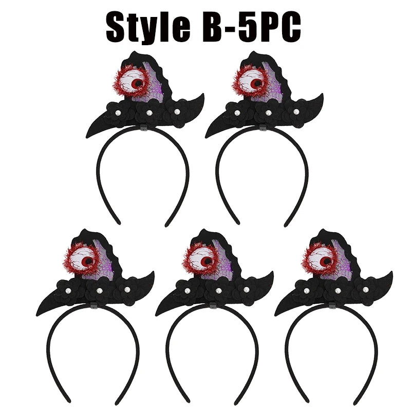 Halloween Spider Web Headband – Costume Hair Hoop Accessory Costume Headband Babs Style B-5PC