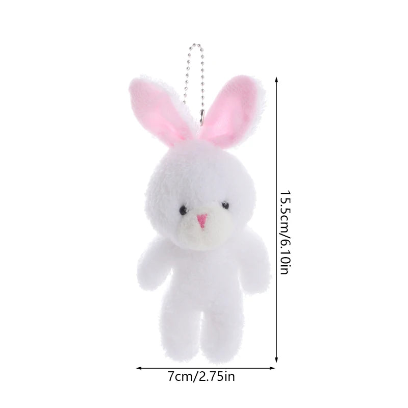 Bunny Plush Dolls Easter Basket Filler Rabbit Keychain Favors Plush Keychain Doll Babs