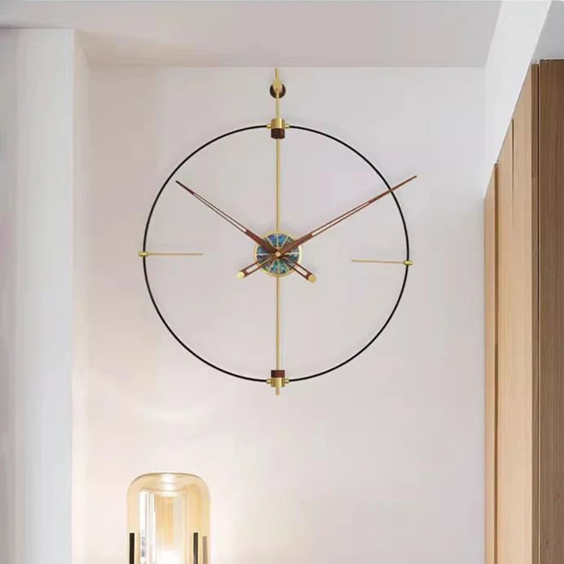 Large Luxury Silent Wall Clock – Modern Metal Home Décor Wall Clock Babs