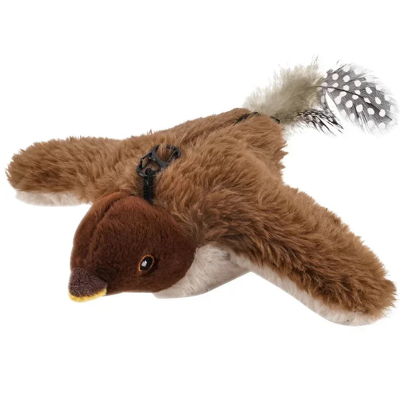 RC Electric Bird Cat Toy – Flapping Plush, Rechargeable Interactive Cat Toy Babs