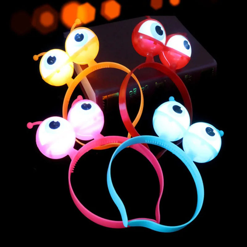 10pcs Alien Eyes LED Flashing Headbands | Rave Glow Party LED Glow Headband Babs