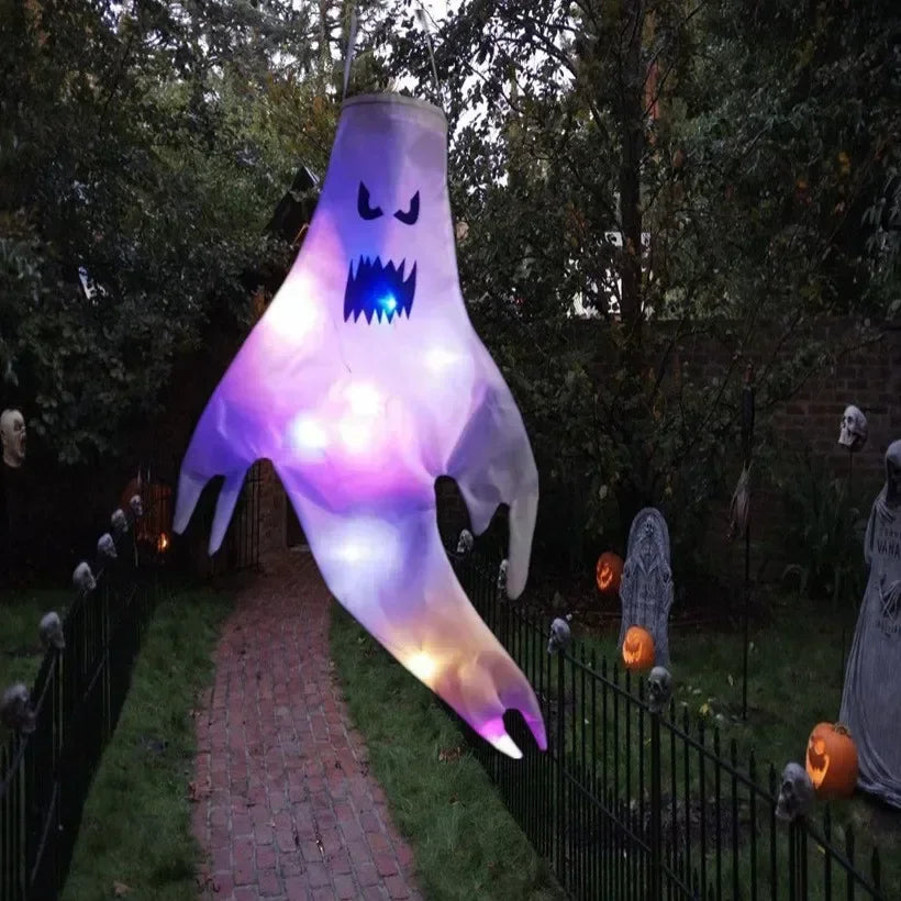 Halloween LED Floating Ghost Hanging Decoration – 1-4 Pack Halloween Ghost Decoration Babs