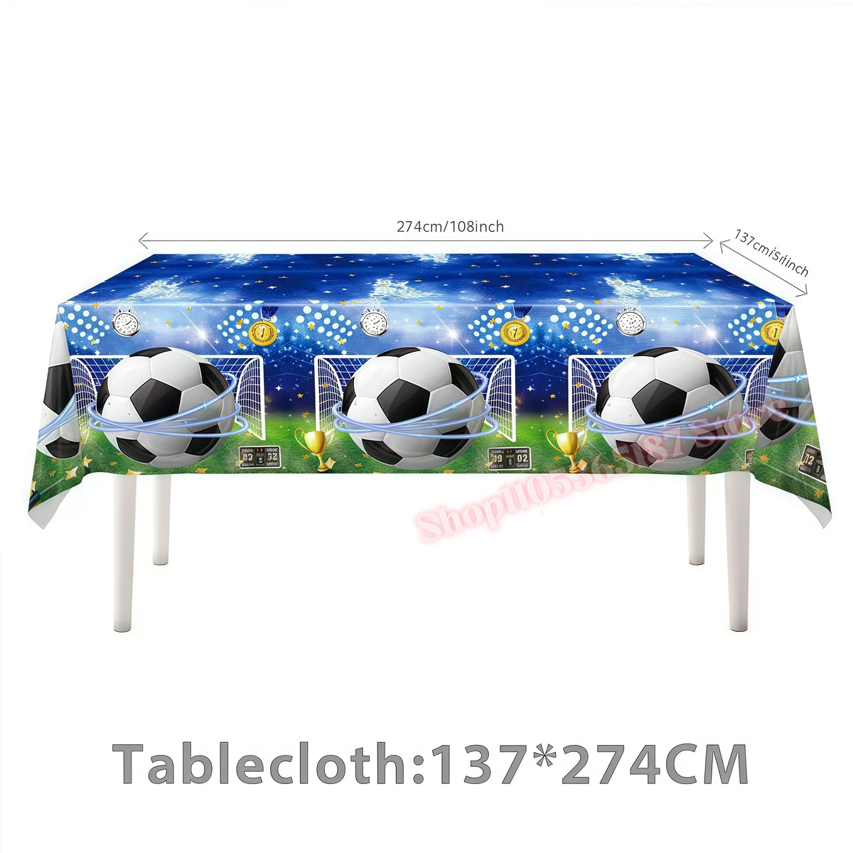 Soccer Football Birthday Party Decoration Set – Complete Kit Party Decoration Set Babs 1pcs Tablecloth others