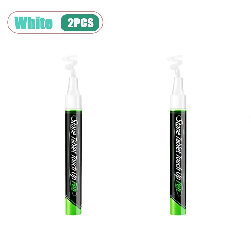 Waterproof Stone Tombstone Touch-Up Paint Marker – 12 Colors Paint Touch-Up Marker Babs White-2pcs