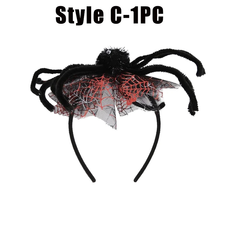 Halloween Spider Web Headband – Costume Hair Hoop Accessory Costume Headband Babs Style C-1PC