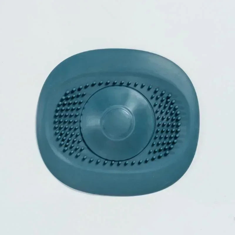 TPR Drain Hair Catcher Sink Strainer & Shower Drain Cover Drain Hair Catcher Babs Blue 2Pcs
