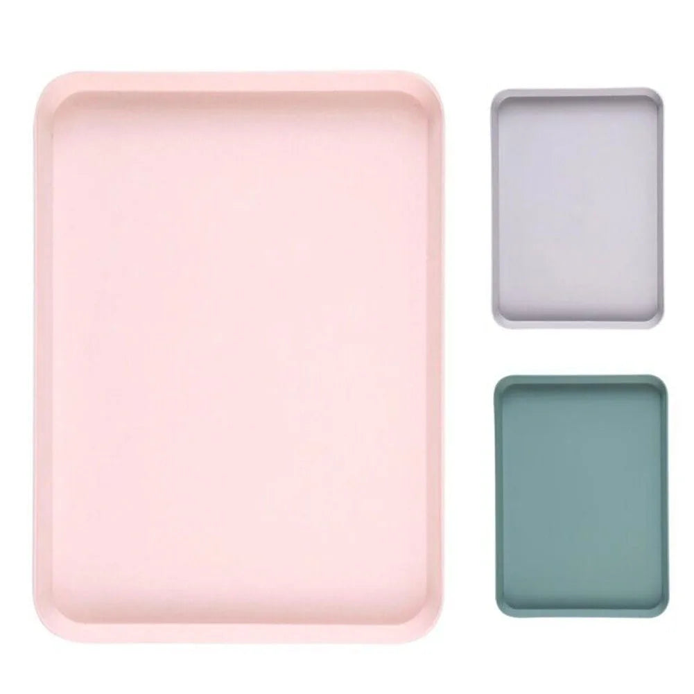 LEENKEA Rectangular Plastic Serving Tray – Anti-Slip, 2 Sizes Serving Tray Babs