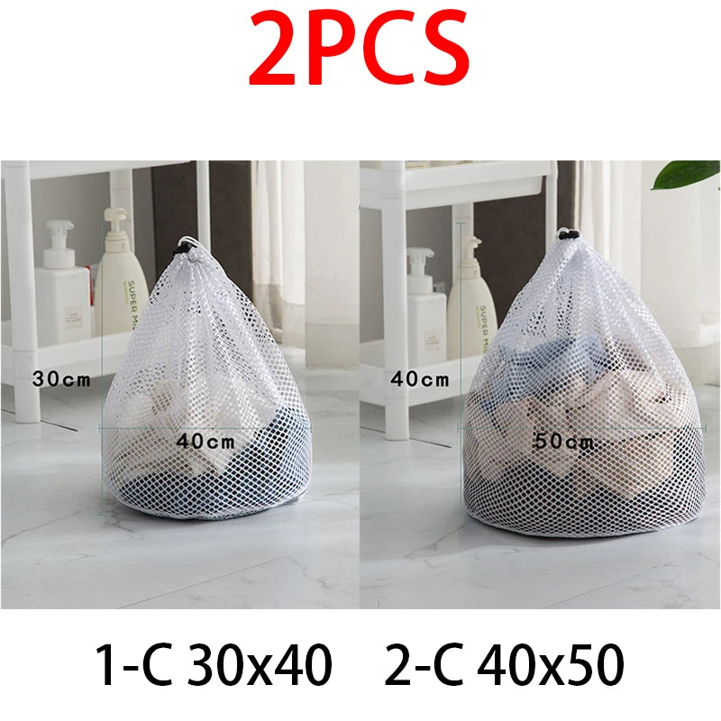Mesh Laundry Bag for Washing Machine – Reusable Net Wash Bag Mesh Laundry Bag Babs 2pcs 1-C 2-C