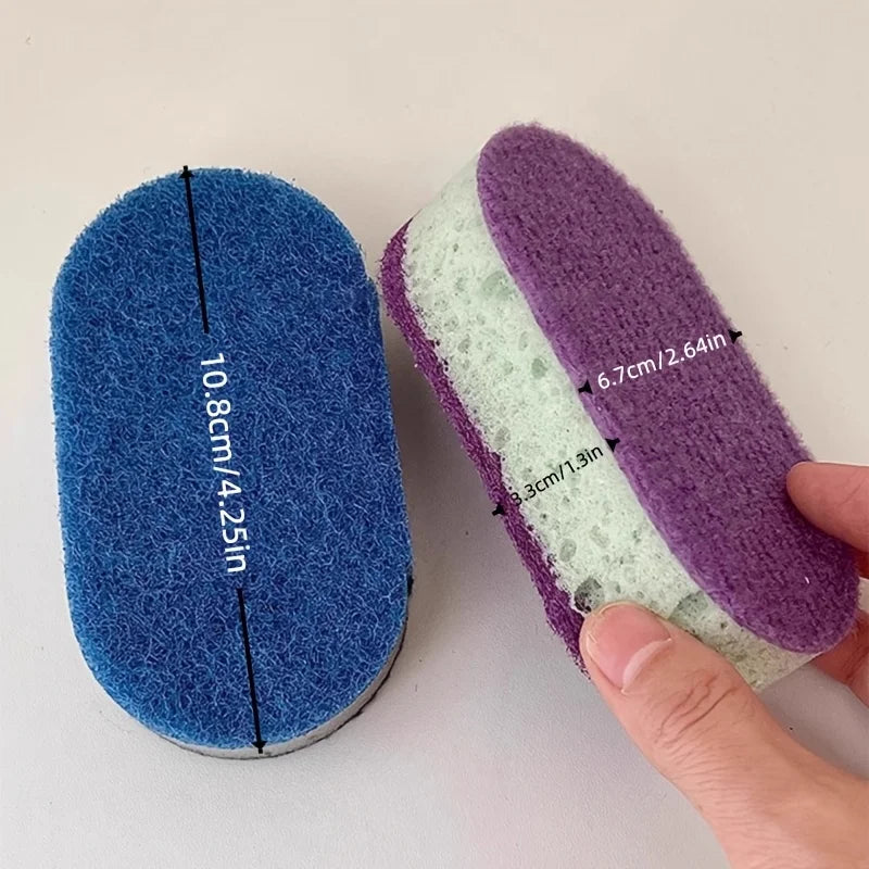 3-Pack Dishwashing Sponge & Pot Brush Kitchen Cleaning Set Kitchen Cleaning Sponge Babs