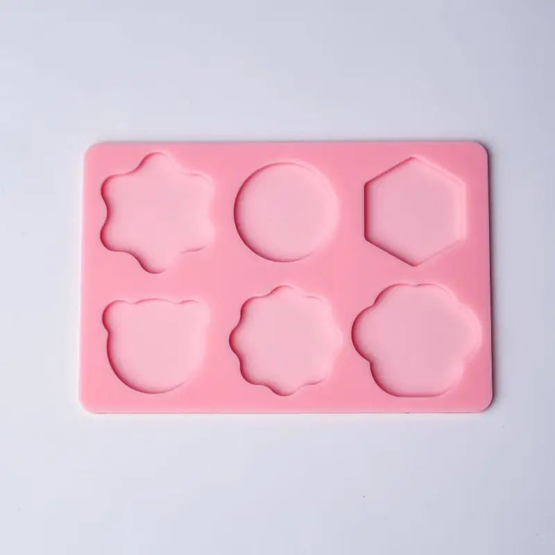 Wax Seal Stamp Silicone Mold Pad | 25mm DIY Craft Tool Wax Seal Mold Pad Babs 6 Grids Pink