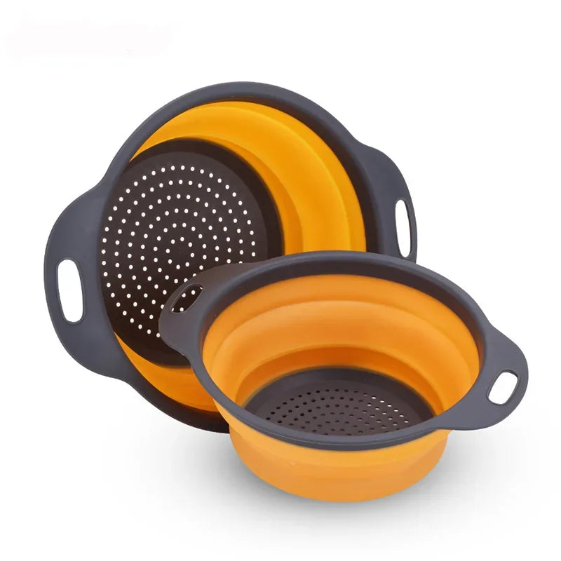 Collapsible Silicone Colander Basket – Fruits & Vegetables Collapsible Colander Babs Orange 24.5x20x9.5cm