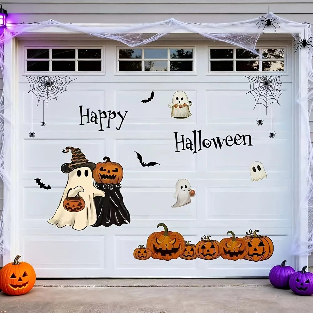 Halloween Garage Door Sticker Set – Spooky Wall & Party Decor Halloween Wall Sticker Babs