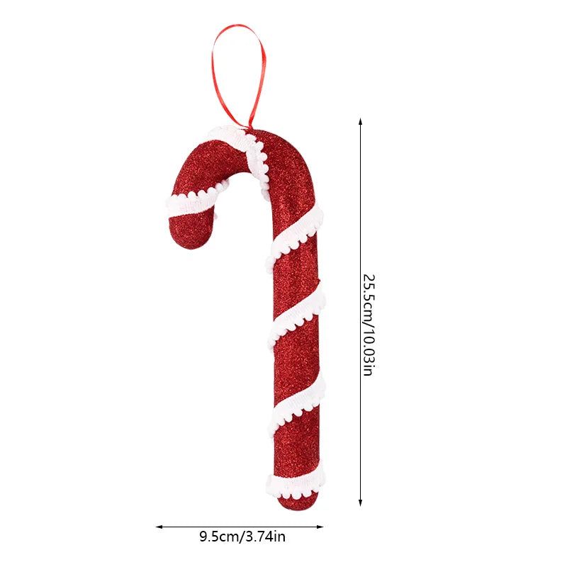 Candy Cane Christmas Tree Ornaments – Red & White Pendants Christmas Tree Ornaments Babs 25.5cm