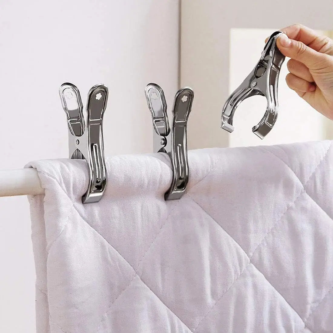 Stainless Steel Clothespins – 100 Pack Windproof Laundry Pegs Laundry Clothespins Babs