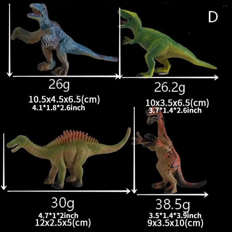 4-Piece Realistic Dinosaur Toy Set – PVC Animal Figures Dinosaur Toy Set Babs D
