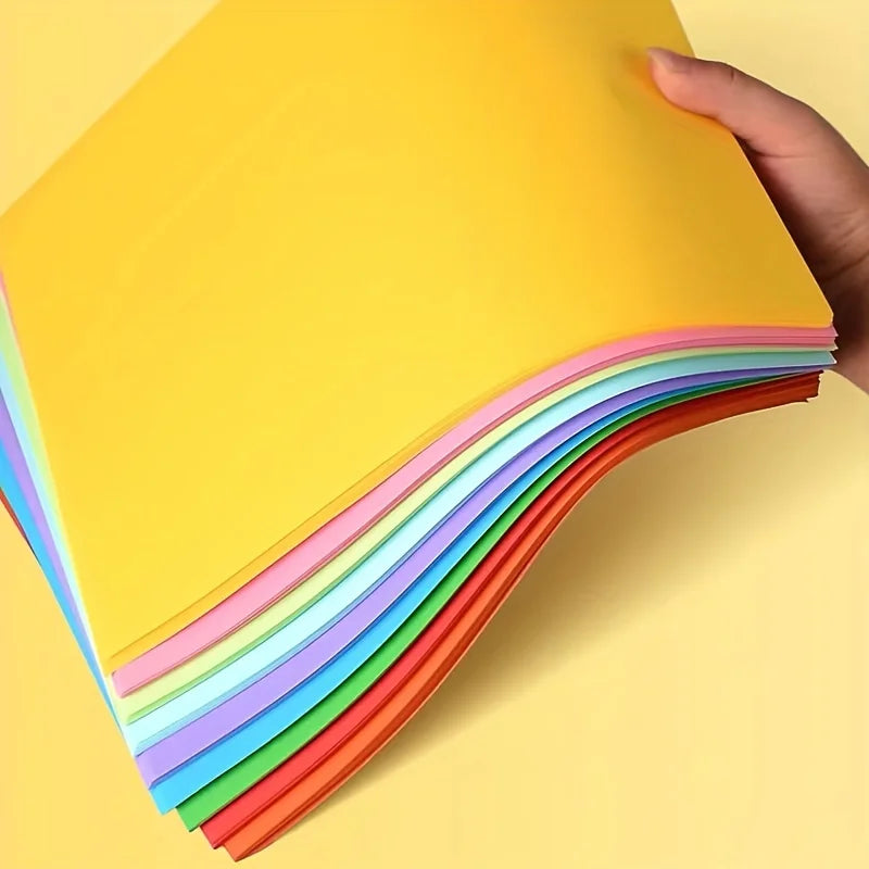 A4 Color Paper 50/100 Pcs – 10 Colors, Printing & Origami Color Copy Paper Babs