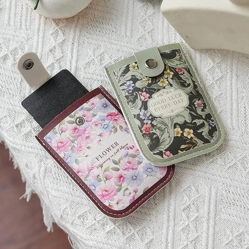 Slim Pull-Out Card Holder – 5 Slots Floral Wallet for Women Slim Card Holder Babs