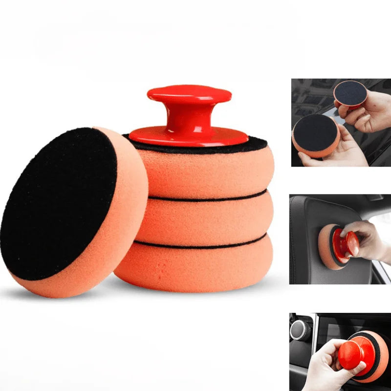 Car Wax Applicator Kit – Polyurethane Sponge Pads & Handle Car Wax Applicator Kit Babs
