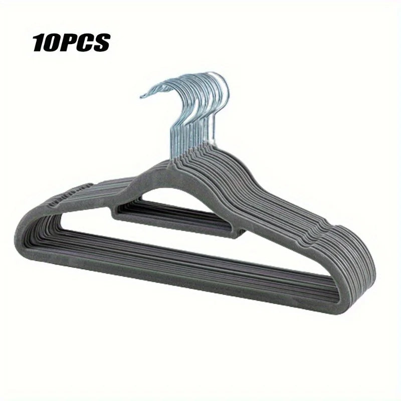 Premium Velvet Hangers 360° Hook, Non-Slip Space Saving Tie Bar Velvet Clothes Hangers Babs Gray