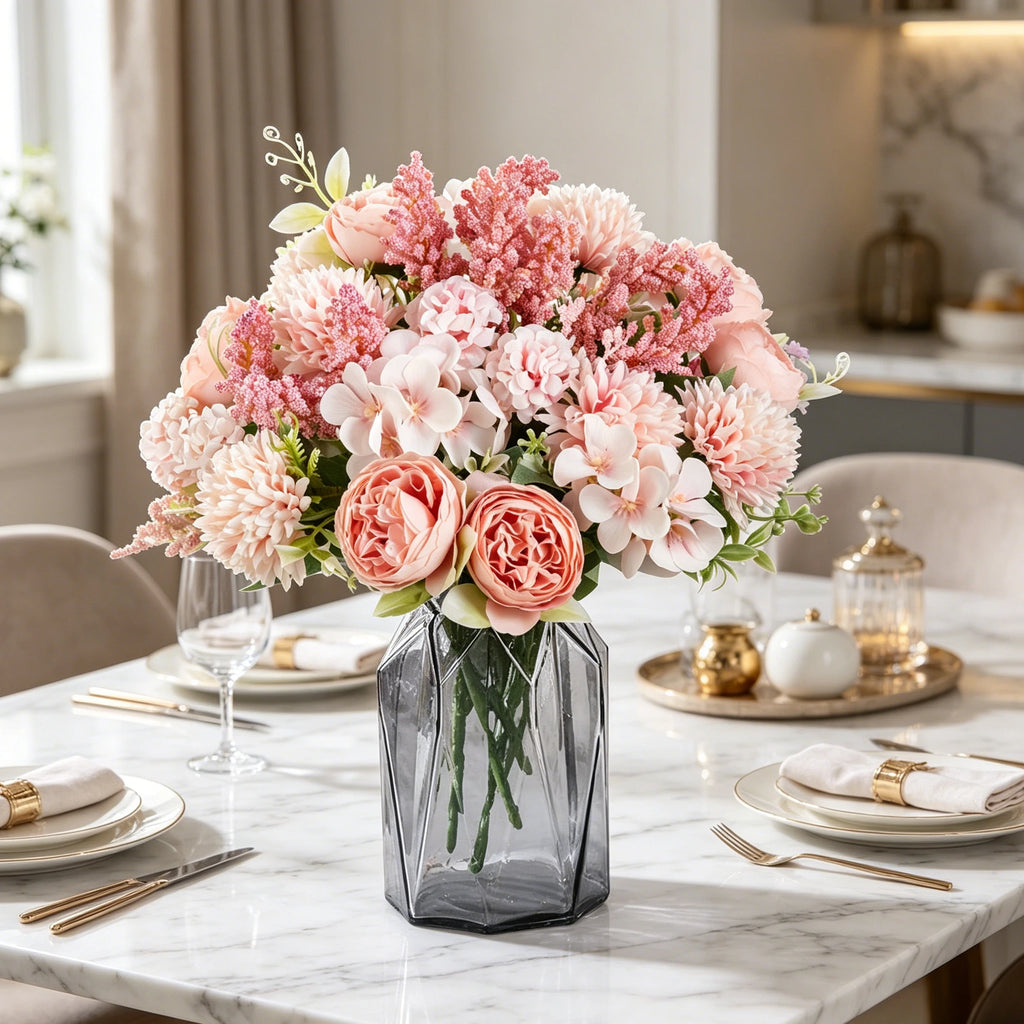 Artificial Peony Bouquet – Silk Flowers for Wedding & Home Decor Artificial Flower Bouquet Babs