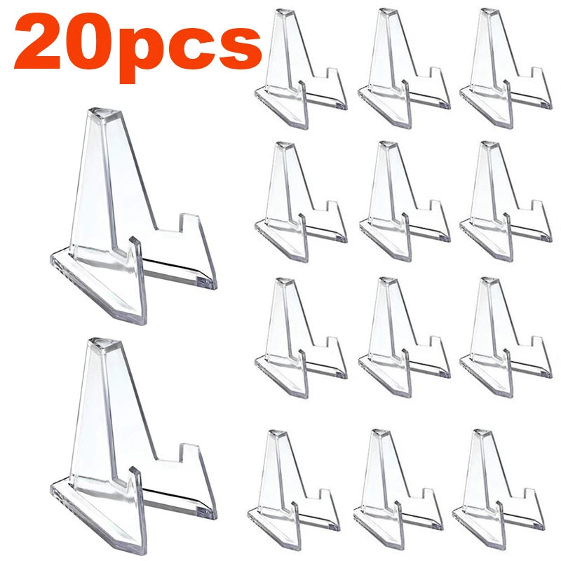 Clear Acrylic Coin Display Stand Easel Holder – 10/30 Pack Coin Display Stand Babs 20PCS