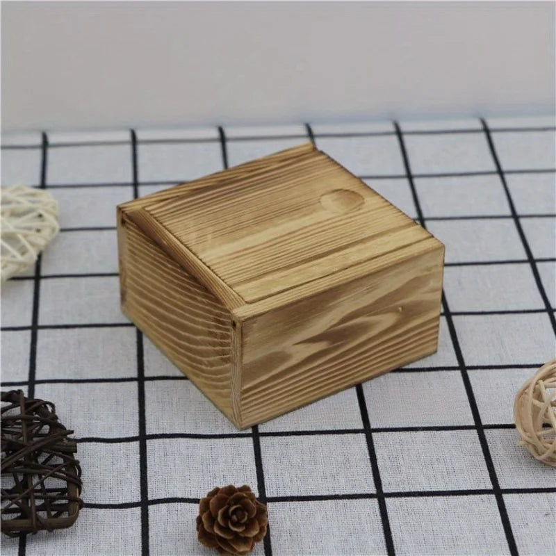Pine Wood Sliding Lid Box – Soap, Gift & Earphone Storage Wooden Gift Box Babs Charcoal