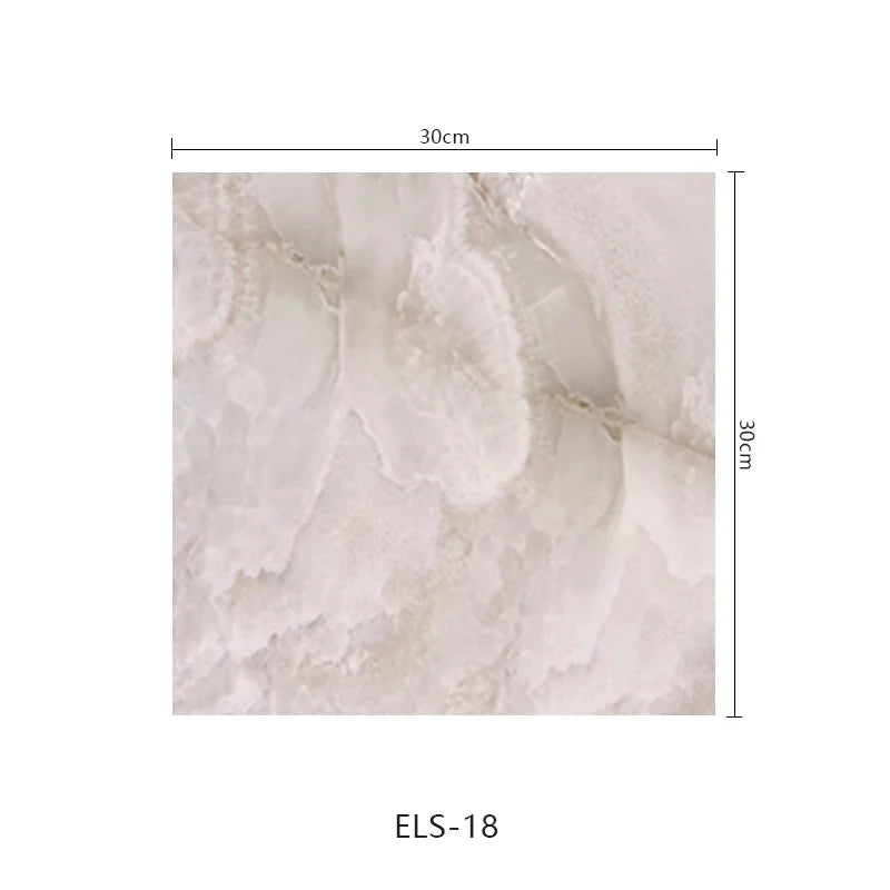 10pcs Self-Adhesive Marble PVC Tile Wall Stickers 30×30cm Peel & Stick Wall Tiles Babs ELS-018 10pcs-30x30cm