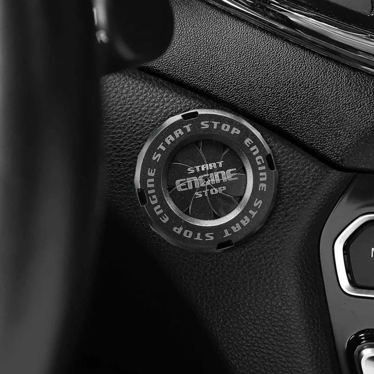 Car Engine Start Stop Button Rotatable Protective Cover Cap Car Interior Accessory Babs