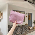 Women's Large Corduroy Makeup Bag – Travel Organizer Pouch Cosmetic Bag Babs LP
