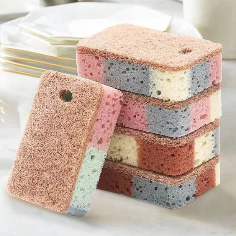 Double-Sided Kitchen Sponge Scouring Pad – Eco-Friendly 1/5 Pack Kitchen Sponge Scourer Babs