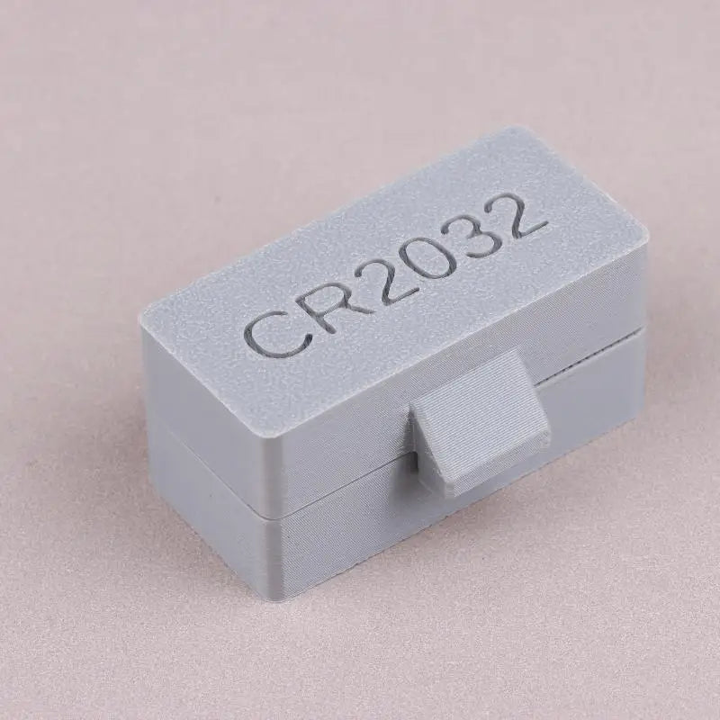 10-Slot CR2032 CR2025 Coin Cell Battery Storage Case Battery Storage Case Babs Gray
