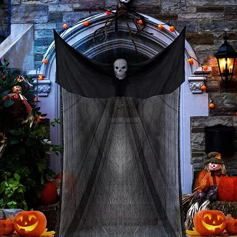 Halloween Hanging Ghost Decoration – Skull Mask, Light & Sound Halloween Decoration Babs