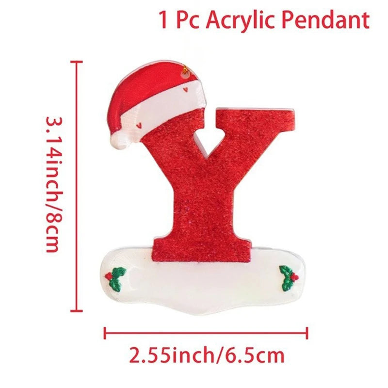 Christmas Acrylic Letter Pendants – Xmas Tree Ornaments 2024 Christmas Tree Ornament Babs Y